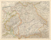 Wurtemberg & Bavaria. Principality of Hohenzollern. THE TIMES 1895 old map