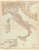 Italy (general map). Lagoons of Venice. Environs of Naples. THE TIMES 1895