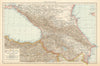 The Caucasus. Georgia Armenia Azerbaijan Russia Turkey Iran. THE TIMES 1895 map
