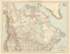 British North America. Canada. THE TIMES 1895 old antique map plan chart