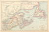 Canada, Eastern. Gulf of St Lawrence. Maritime Provinces. THE TIMES 1895 map