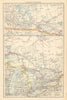 Canada, Western. Manitoba postage stamp. Great Lakes. THE TIMES 1895 old map