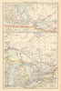 Canada, Western. Manitoba postage stamp. Great Lakes. THE TIMES 1895 old map