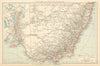 Victoria & New South Wales. Railways complete & planned Australia TIMES 1895 map