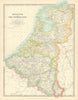 BENELUX. Shows 1815 Battlefields. Belgium & Netherlands. JOHNSTON 1911 old map