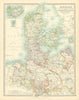 DENMARK & NORTHERN GERMANY. Schleswig-Holstein Hanover. JOHNSTON 1911 old map
