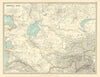 CENTRAL ASIA. Aral Sea Turkestan Khiva Bukhara Samarkand. JOHNSTON 1911 map