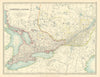 QUEBEC & ONTARIO. Lake Huron Lake Erie Lake Ontario. Canada. JOHNSTON 1911 map