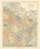France North-East. Grand Est Bourgogne Franch-Comté. STANFORD c1925 old map