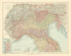 Italy North inc. Istria & Venice Tridentina ceded after WW1. STANFORD c1925 map