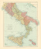 Southern Italy in regions. Malta & Gozo. STANFORD c1925 old vintage map chart