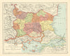 Bulgaria in Provinces. Thrace. European Turkey. STANFORD c1925 old vintage map