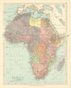 Africa. French West/Equatorial. Tanganyika Belgian Congo. STANFORD c1925 map