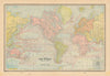 Chart of the World, on Mercator's Projection. Ocean currents. CRAM 1894 map