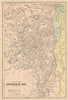 Adirondack Mountains. New York. CRAM 1894 old antique vintage map plan chart