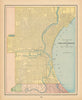 Map of the City of Milwaukee and Bay View town plan. Wisconsin. CRAM 1894