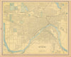 Map of Saint Paul town city plan. Minnesota. CRAM 1894 old antique chart