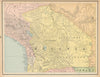 Bolivia. Native American Indian regions. Littoral province. CRAM 1894 old map