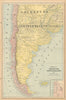 Chili, Argentine Confederation & Uruguay Chile Argentina Patagonia CRAM 1894 map