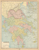Greece. Provinces. CRAM 1894 old antique vintage map plan chart