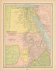 Egypt, Arabia, Upper Nubia and Abyssinia. Nile Valley. CRAM 1894 old map