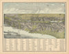 Bird's Eye View of the Holy Land. Israel Palestine Lebanon. CRAM 1894 old map