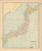 Japan. CRAM 1894 old antique vintage map plan chart