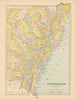 New South Wales (Eastern Section) state map. Australia. CRAM 1894 old