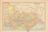 Victoria state map. Australia. CRAM 1894 old antique vintage plan chart