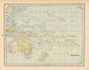 Oceanica. Oceania. Pacific Ocean. Australasia Melanesia Polynesia CRAM 1894 map