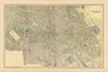 Paris town city plan. France. CRAM 1894 old antique vintage map chart