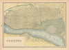 Calcutta town city plan. India. CRAM 1894 old antique vintage map chart
