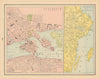 Stockholm town city plan. Sweden. CRAM 1894 old antique vintage map chart