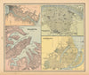 Valencia Valetta Copenhagen city plans. Bosphorus. CRAM 1894 old antique map