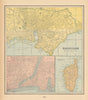 Nice Marseilles town city plans. Corsica France. CRAM 1894 old antique map