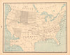 United States Historical VIII. Peace 1865-1895. CRAM 1894 old antique map