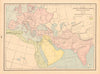 Ancient Historical World. Caucasian Nations Aryan Semitic Hamitic CLARE 1894 map