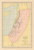 Map of Solomon's Kingdom and Phoenicia, BC 1015- 975. Israel. CLARE 1894