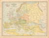 Europe from Thirty Years' War to French Revolution 1648-1789 CLARE/CRAM 1894 map