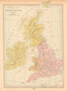 Historical Map of the British Isles since AD 1066. CLARE 1894 old antique