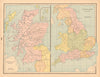 England & Scotland during the Saxon period. Great Britain. CRAM 1894 old map