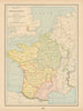 Feudal France during the early English Plantagenets AD 1152-1207. CLARE 1894 map