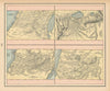 Israel tribes Benjamin Dan Judah Simeon Mannaseh. STARLING 1894 old map