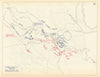 American Civil War. 27-30 April 1863. Battle of Chancellorsville 1959 old map