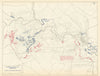 American Civil War. 6pm, 2 May 1863. Battle of Chancellorsville 1959 old map