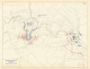 American Civil War. Daybreak, 3 May 1863. Battle of Chancellorsville 1959 map