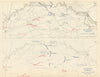 American Civil War. 4-5 May 1864 Battle of the Wilderness 1959 old vintage map
