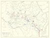 World War 1. Western Front 30 August 1914. Campaign of the Marne 1959 old map