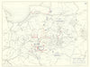 World War 1. East Prussia 27-29 August 1914. Battle of Tannenberg 1959 old map