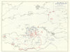 World War 2. Battle of Normandy 1-13 August 1944. The breakout 1959 old map